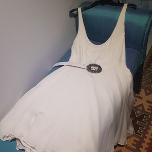 Polo Ralph Lauren White Silk dress with Overlay
